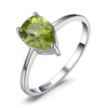 Classic 925 Sterling Silver Natural Citrine Garnet Amethyst Topaz Peridot Solitaire Rings For Women Fine Jewelry