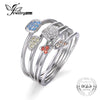 Fashion Multicolor 4Pcs Stackbale Ring Sets Solid 925 Sterling Silver Fine Jewelry For Women Gifts Hot Sale
