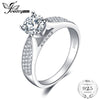 Fashion Round Cubic Zirconia Wedding Ring For Women Real 925 Sterling Silver Fashion Jewelry Ring Birthd Present