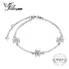 Flowers Created Orange Sapphire Ankle Bracelet 925 Sterling Silver Romantic Jewelry Accessories best gift