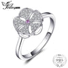Flowers Created Pink Sapphire Cubic Zirconia Ring 925 Sterling Silver Jewelry Brand New Fine Jewelry For Women