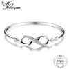 Forever Love Infinity Anniversary Bangle Bracelet Pure 925 Sterling Silver Jewelry Wedding Bracelet Gifts For Mom
