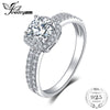 Halo 1.1ct Round Cubic Zirconia Engagement Promise Ring Genuine 925 Sterling Silver Ring For Women Fashion Jewelry