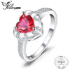 Love Heart 1.86ct Created Red Ruby Engagement Rings For Women Charms 925 Sterling Silver Fashion Fine Jewelry