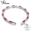 Love Infinity 6.8ct Oval Created Ruby Tennis Bracelet 925 Sterling Silver Fashion Wedding Jewelry For Women Gift