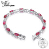 Love Infinity 6.8ct Oval Created Ruby Tennis Bracelet 925 Sterling Silver Fashion Wedding Jewelry For Women Gift