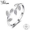 Olive Leaf Cubic Zirconia Adjustable 925 Sterling Silver Open Ring Beautiful For Woman 2020 New Hot As Gifts