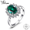 Princess Diana William Kate Middleton's 2.5ct Created Emerald Ring Solid 925 Sterling Silver Ring For Women Gift