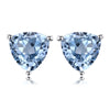 Sky Blue Topaz 925 Sterling Silver Combination Stud Earrings For Women Beatuiful Jewelry 2020 New Hot Sale