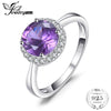 Top Round 2.97ct Created Alexandrite Sapphire Engagements Rings For Women 925 Sterling Silver Fashion Fine Jewelry