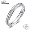 Twisted Promise Cubic Zirconia Wedding Band Enternity Ring 925 Sterling Silver For Mother And Daughter
