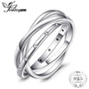 100% Genuine 925 Sterling Silver Rings Elegant Swirl Fashion Jewelry Wedding Band Gifts For Women Fashion New