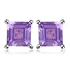 Square 0.6ct Created Emerald 925 Sterling Silver Stud Earrings Fashion Jewelry for Women