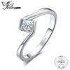 JewerlyPalace Princess Cut Cubic Zirconia Anniversary Promise Solitaire Engagement Ring 925 Sterling Silver For Mother Fine Gift