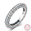 100% 925 Sterling sliver Simple Wedding Ring Vintage AAA CZ Single Ring For Women Lover Engagement Finger Ring Jewelry