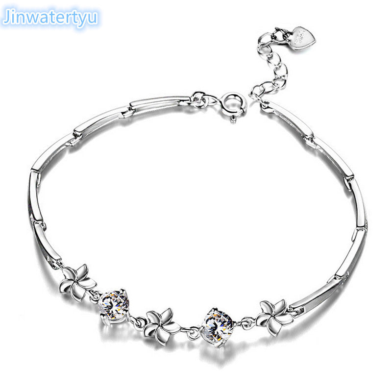 Fashion Jewelry bracelets 925 Sterling Silver Bracelets Fine bangles with white Cubic Zircon fine Jewelry