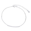 100% 925 Silver Bracelet Fashion Punk Tube Bar Bracelets for Women Simple Long Bar Fine Jewelry Bridesmaid Birthd Gift