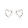 100% 925 Sterling Silver Jewelry Fashion Cute Tiny Round Hexagon Triangle Heart Stud Earrings Pendientes for Girls Kids