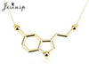 10pcs/lot New Serotonin Molecule Pendants Necklace For Women Cute Best Gift Wholesale Elegant Simple Necklace N012
