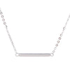 925 Sterling Silver Bar Pendant Necklaces for Men/Women Genuine Sliver Necklace Fashion Jewelry Lover's Gift collares