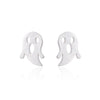 925 Sterling Silver Earrings Classic Animal Matte Ghost Stud Earrings for Women Geometric Fashion Earings Halloween Gift