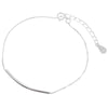 925 Sterling Silver Fashion Jewelry Bracelet Femme Curved Bar Bracelets for Women Simple Bend Bar Bracelets Party Gifts