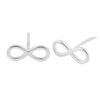 925 Sterling Silver Infinity Earrings Bijoux Everyd Jewelry Lucky Number Figure Eight Stud Earring Mother's D Gift