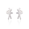 925 Sterling Silver Jewelry Earrings Cute Ballet Girl Earrings for Women Stud Earrings Fashion Jewelry Christmas Brincos