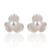925 Sterling Silver Lovely Daisy Flower Stud Earrings for Girls Trendy Simulated Pearl Earrings Women Jewelry Bijoux
