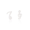 925 Sterling Silver Musical Notes Earrings Geometry Women Jewelry Ear Studs for Music Lovers Girl Friend Gift Bijoux
