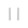 925 Sterling Silver Round Bar Stud Earrings in 2 Different Size Simple Punk Stud Earrings Women Wedding Jewelry Bijoux