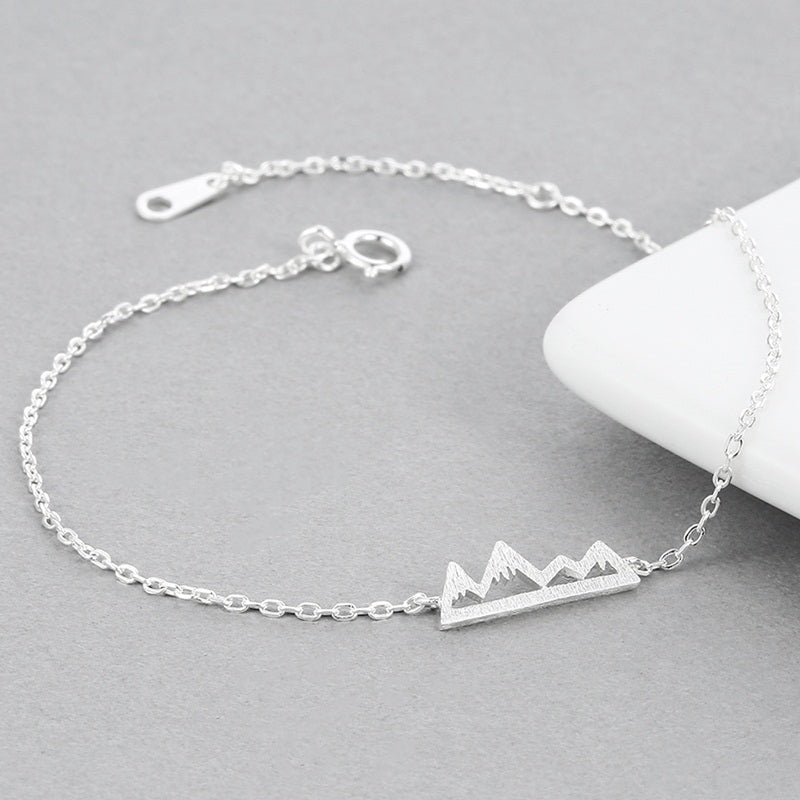 925 Sterling Silver Snow Mountain Bracelets & Bangles for Women Lady Unique Nature Inspired Bracelet Fashion Jewelry