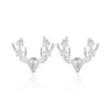 Cute Antler Deer Stud Earrings for Women Reindeer Earring 925 Silver Tiny Flower Earrings Pendients Christmas Earings