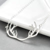 Cute Deer Antler Charm Necklace Women Boho Elk Animal 925 Silver Chain Necklaces Christmas Jewelry Everyd Gifts