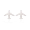 Fashion 925 Sterling Silver Matte Airplane Stud Earring for Women Fashion Handmade Aircraft Earings Men Jewelry Bijoux