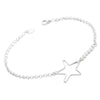 Fashion Big Star Bracelets Best Friend Bracelet Charming 925 Silver Jewelry for Women Bead Bangles Pulseira hombres