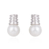 Fashion Bulb Pearl Earrings for Women Creative Design 925 Sterling Silver Jewelry Small Pearl Stud Earings Female Brinco