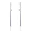 Fashion Genuine 925 Sterling Silver Geometric T Bar Earrings for Women Brincos Fine Jewelry Long Stud Earrings Bijoux