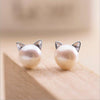Hot Silver Plated Double Sided Earings Fashion Jewelry Crystal Ball Stud Earrings Women Simulated Pearl Earrings Brincos