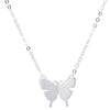 Lovely 925 Sterling Silver Butterfly Necklace for Women Simple Insect Animal Long Necklaces Romantic Wedding Gift Collar