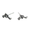 New Arrival Antique Silver Gun Fashion Earrings Unisex Jewelry Exaggerate Geometric Stud Earrings for Men Women Brincos
