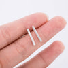 New Fashion 925 Sterling Silver Matte Simple T Bar Earrings for Women Geometry Stud Earrings Birthd Jewelry Brinco