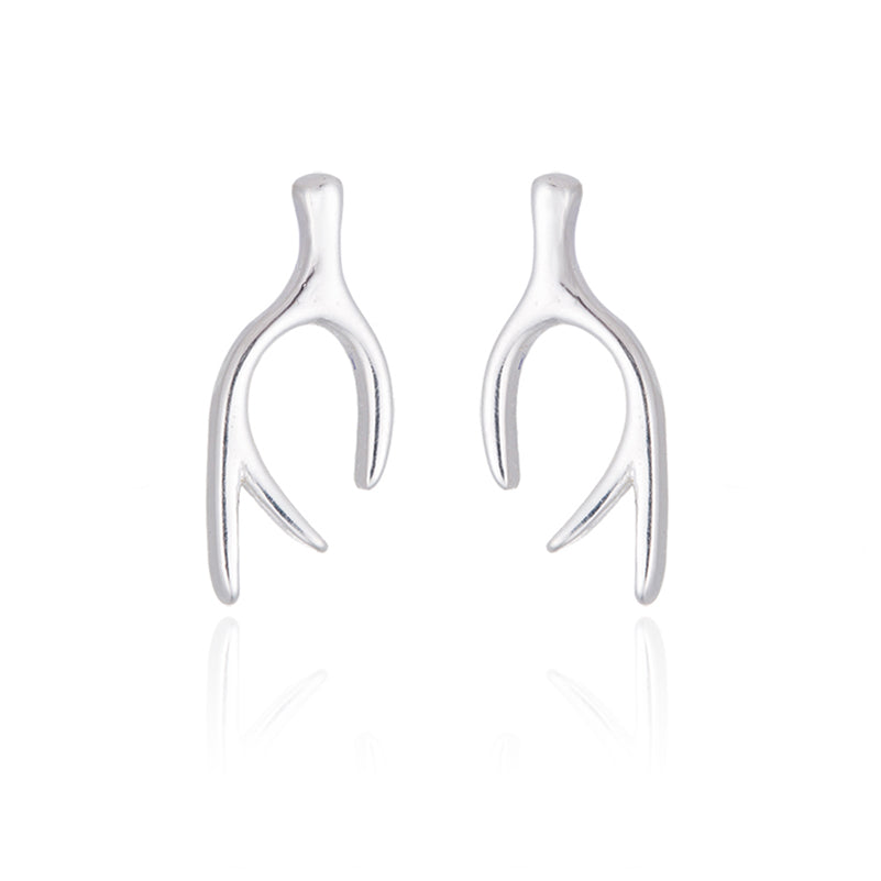 New Fashion Cute Antler Deer Stud Earrings for Women 925 Sterling Silver Reindeer Earings Pendients Mujer Christmas Gift
