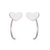 Pure 925 Sterling Silver Earrings Heart Stud Earrings for Women Baby Kids Minimalist Jewelry Wedding Gift Fine Jewelry
