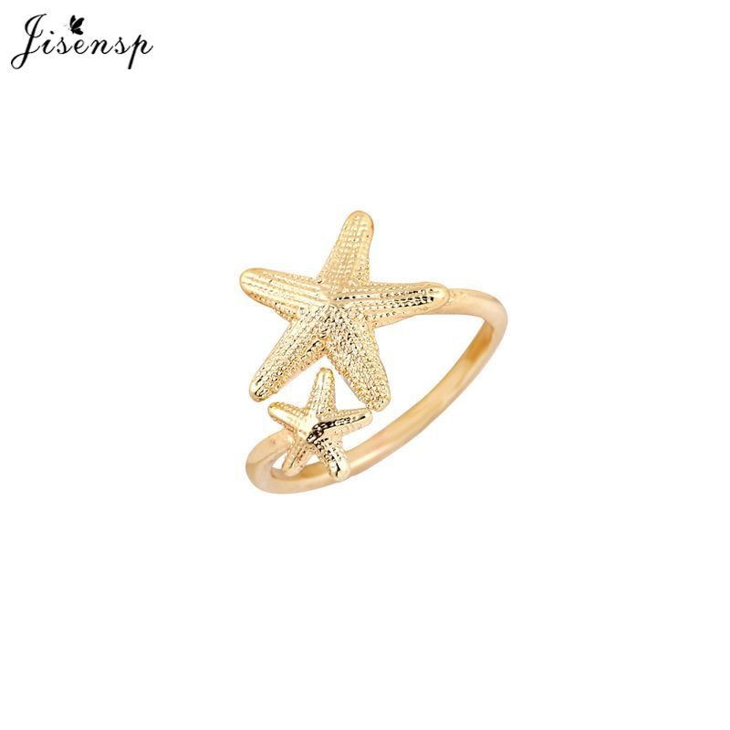 Silver Color Rings for Woman Star Rings Gold Beach Starfish Ring Jewelry Wedding Party Female Finger Rings anel feminino