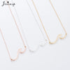 Jisensp Stainless Steel Wave Necklace Pendant Beach Surfer Jewelry for Women Ocean Wave Charm Choker Necklaces Collar