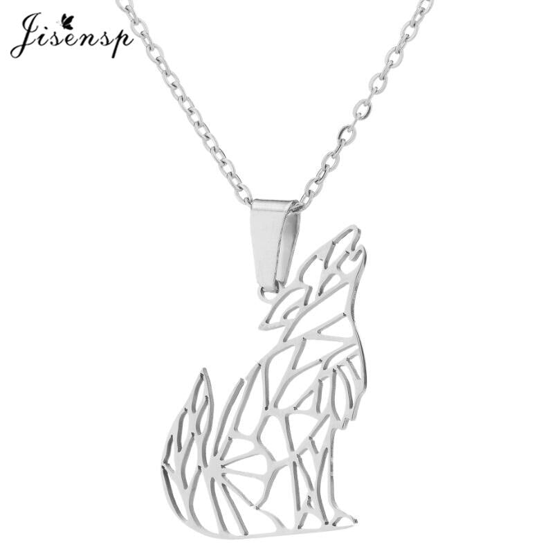 Jisensp Vintage Albania Eagle Pendant Necklaces for Men Women Ethnic Jewelry Double Headed Eagle Stainless Steel Necklaces 2021