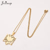 Jisensp Vintage Albania Eagle Pendant Necklaces for Men Women Ethnic Jewelry Double Headed Eagle Stainless Steel Necklaces 2021