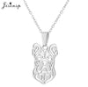 Jisensp Vintage Albania Eagle Pendant Necklaces for Men Women Ethnic Jewelry Double Headed Eagle Stainless Steel Necklaces 2021