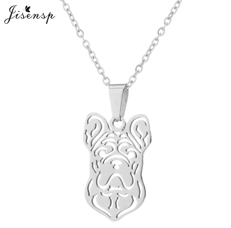 Jisensp Vintage Albania Eagle Pendant Necklaces for Men Women Ethnic Jewelry Double Headed Eagle Stainless Steel Necklaces 2021